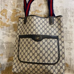 Gucci GG Sherry Line Tote bag in blue